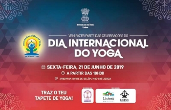 A message from Ambassador of India to Portugal H.E. Mrs. K. Nandini Singla and Ms. Chandra Devi of the Portuguese Yoga Confederation inviting all to celebrate the 5th International Day of Yoga!